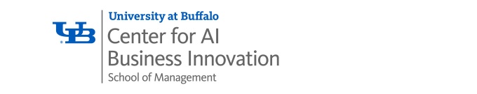 Center for AI Business Innovation, School of Management sub-brand lockup.