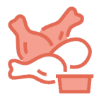 chicken wings icon.