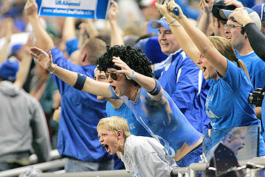 The True Blue student pep club has grown from a handful of members to more than 2,800 students in just one year. Photo: PAUL HOKANSON