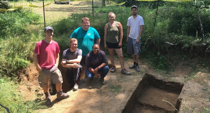 Field school digging.