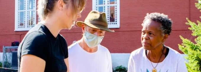 An archaeological excavation near Buffalo’s Michigan Street Baptist Church, is organized with the help of Doug Perrelli, in anthropology, in September 2021. UB’s Archaeological Survey is a co-sponsor of Community Archaeology Days, a series of events during which attendees can observe an archaeological excavation and learn about the history of Buffalo’s Michigan Street Baptist Church. Photographer: Douglas Levere.