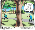 Tom Toles Editorial Cartoon about police excessive force. 