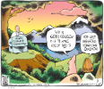 Tom Toles Editorial Cartoon about religion and climate change. 