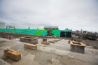 Downtown buildings can be seen from the roof. Photo: Douglas Levere