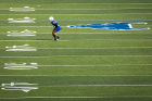 A player runs through some footwork drills.