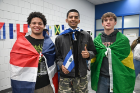 Students celebrating Hispanic Heritage Month at the annual mixer event.