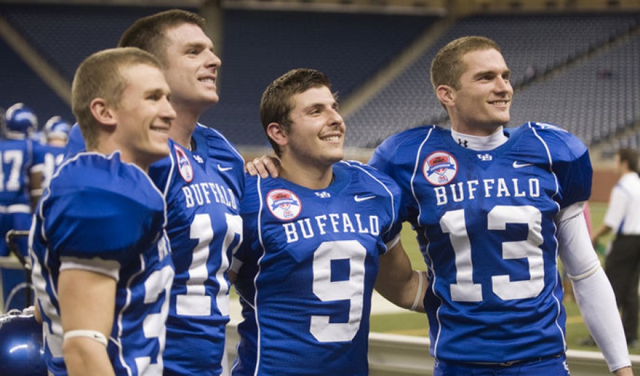 Peter Fardon with teammates at MAC Championship game.