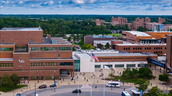 Exterior aerial image of the North Campus.