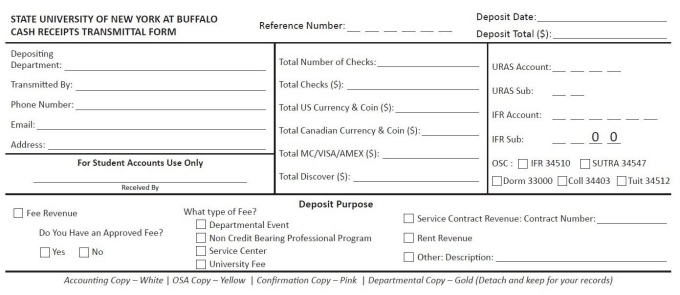 cash receipts transmittal form.
