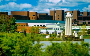 Lake LaSalle, Baird Point and various buildings on UB's North Campus.