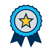 A ribbon representing UB's inclusion in the AAU.