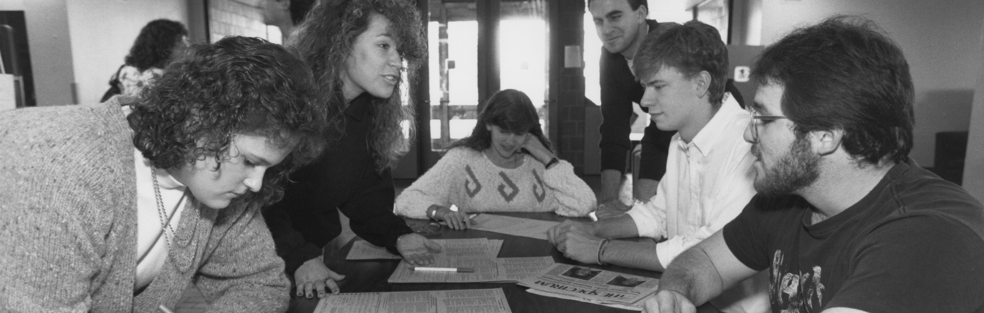 UB's Student Association sponsors a voter registration drive back in 1988. 