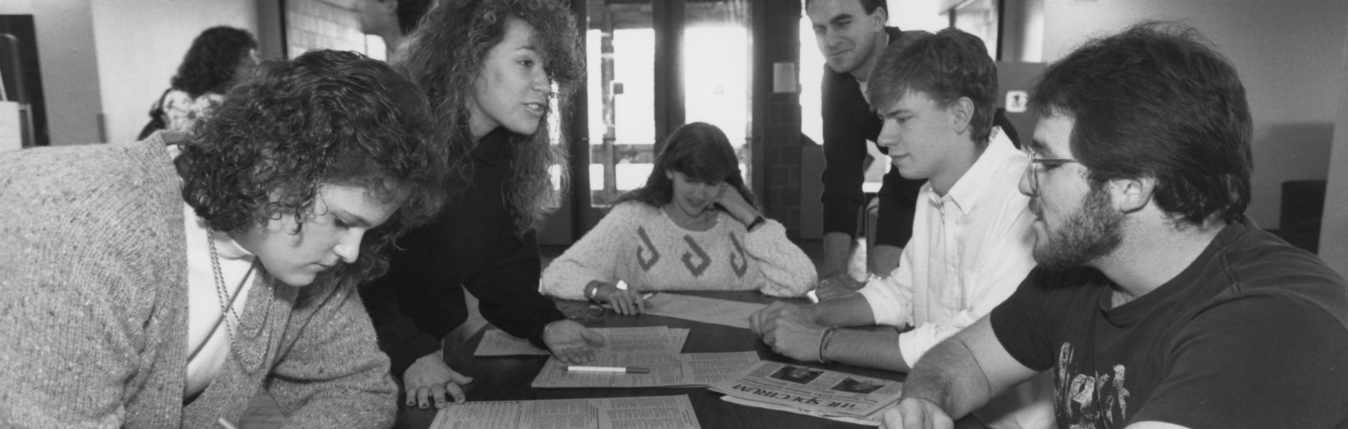 UB's Student Association sponsors a voter registration drive back in 1988.