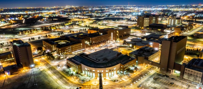 Aerial photo of UB North Campus, December 2021. Photographer: Douglas Levere.