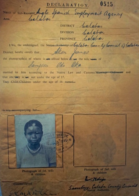 Image courtesy of the Nigerian National Archives Calabar from materials documented by Ndubueze L. Mbah, PhD.