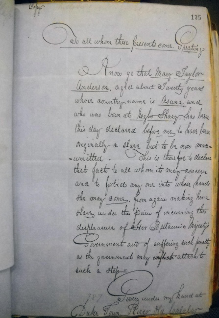 Image courtesy of the British National Archives from materials documented by Ndubueze L. Mbah, Ph.D.