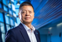 A portrait of Siwei Lyu, a media forensics expert with the department of computer science and engineering, taken in Davis Hall in November 2023. Photographer: Douglas Levere. 