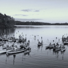 Paddles Up. WCA Canoe assembly.