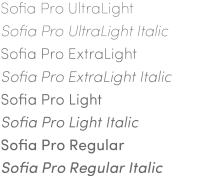 Sofia Pro Font Family.