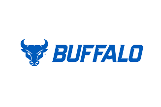 Spirit Mark with Buffalo Wordmark on one line.