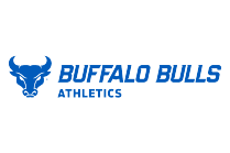 Buffalo Bulls Athletics Wordmark with spirit mark left-justified.