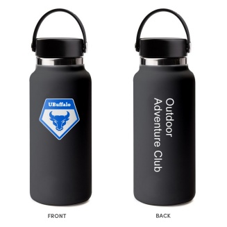 an example of a water bottle with the proper club emblem and club name.