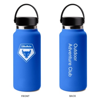 an example of a water bottle with the proper club emblem and club name.