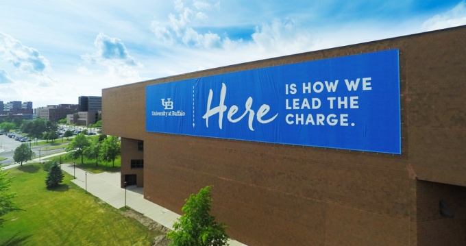 Alumni Arena with banners.