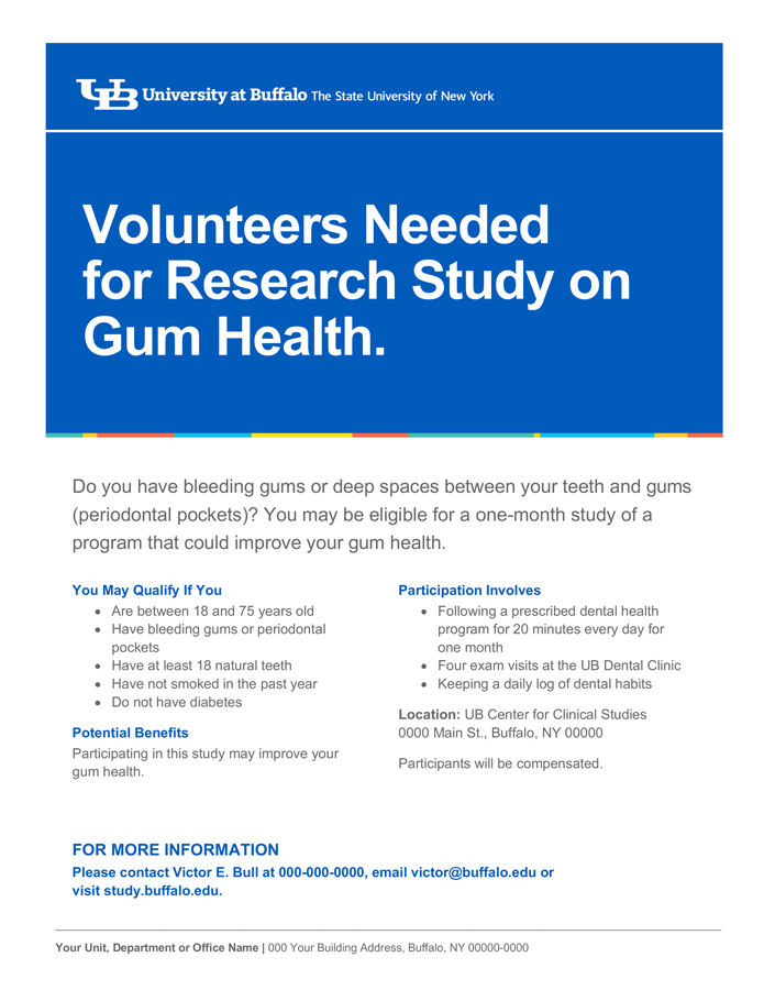 research study flyer template