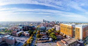 Aerial photo of downtown Buffalo.