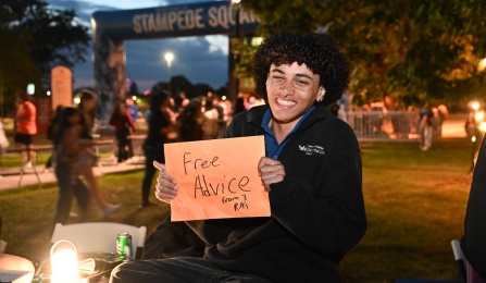 UB resident assistant offering free advice at FOCUS 2024.