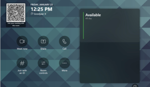 Screengrab of logitech touch pad. HDMI Input button, Bluetooth Audio button, TV Off Button, Volume Control buttons.