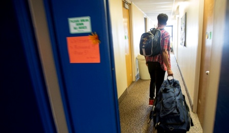 students moving out at the university at buffalo.