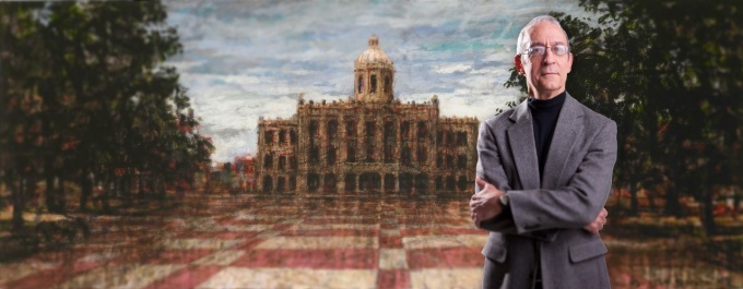 Portrait of SUNY Distinguished Professor and Samuel P. Capen Chair, University at Buffalo Department of Philosophy and Department of Comparative Literature Jorge Gracia. Photograph: Douglas Levere.