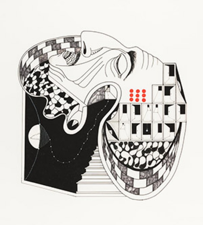 Lius Cruz Azaceta (Cuban, b. 1942) The House of Asterion, 2013.