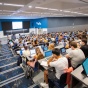 A classroom in the Natural Sciences Complex filled with students. 