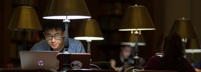 Photographer: Meredith Forrest Kulwicki South Campus2017SpringHealth Science LibraryCampus LifeinteriorLibrary Blossoming trees on South Campus with Stampede Bus and students. <br /> <br /> Photographer: Meredith Forrest Kulwicki Blossoming trees on South Campus with Stampede Bus and students. <br /> <br /> Photographer: Meredith Forrest Kulwicki A student studies with a laptop by a large window in the common area of Harriman Hall on South Campus. <br /> <br /> Photographer: Meredith Forrest Kulwicki A window detail in the common area of Harriman Hall on South Campus. <br /> <br /> Photographer: Meredith Forrest Kulwicki The common area of Harriman Hall on South Campus. <br /> <br /> Photographer: Meredith Forrest Kulwicki A student studies with a laptop computer in the Health Sciences Library on South Campus.<br /> <br /> Photographer: Meredith Forrest Kulwicki A student studies with a laptop computer in the Health Sciences Library on South Campus.<br /> <br /> Photographer: Meredith Forrest Kulwicki Students using the study space on the third floor of the the Health Sciences Library on South Campus.<br /> <br /> Photographer: Meredith Forrest Kulwicki Students using the study space on the third floor of the the Health Sciences Library on South Campus.<br /> <br /> Photographer: Meredith Forrest Kulwicki Kara Massotti, (right) and Diana Korzhukova (left), both Masters students studying clinical nutrition, use the study space on the third floor of the the Health Sciences Library on South Campus.<br /> <br /> Photographer: Meredith Forrest Kulwicki Kara Massotti, (right) and Diana Korzhukova (left), both Masters students studying clinical nutrition, use the study space on the third floor of the the Health Sciences Library on South Campus.<br /> <br /> Photographer: Meredith Forrest Kulwicki Students using the study space on the third floor of the the Health Sciences Library on South Campus. Photographer: Meredith Forrest Kulwicki.