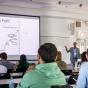 Students in a Hayes Hall classroom. 