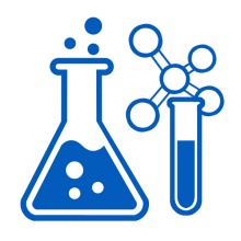 Beaker and molecule.