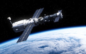 Stock image of the international space station.