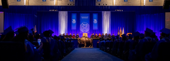 The College of Arts and Sciences afternoon commencement ceremony on May 19, 2024, at Alumni Arena. This ceremony celebrates undergraduates in the Humanities and Social Sciences. 