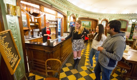Students at parkside candy.