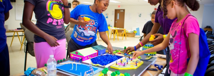 Children learning at UB's one of many summer camp options for K-12 youth in WNY.
