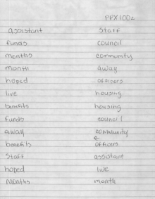 handwritten document.