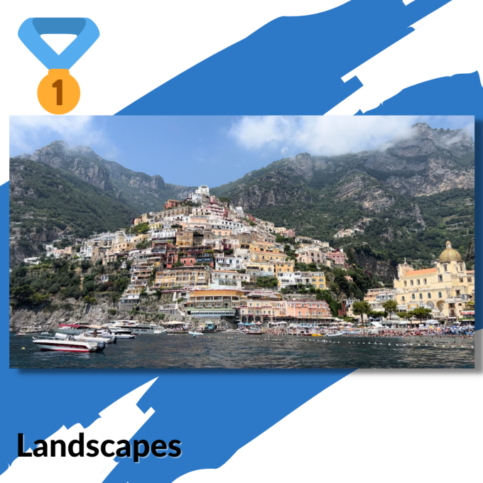 Cityscape Up Hill Alongside Coast.