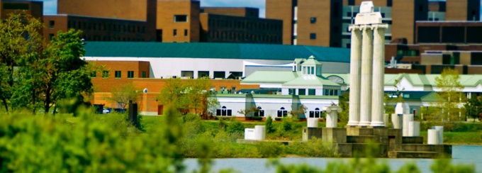 Lake LaSalle, Baird Point and various buildings on UB's North Campus.