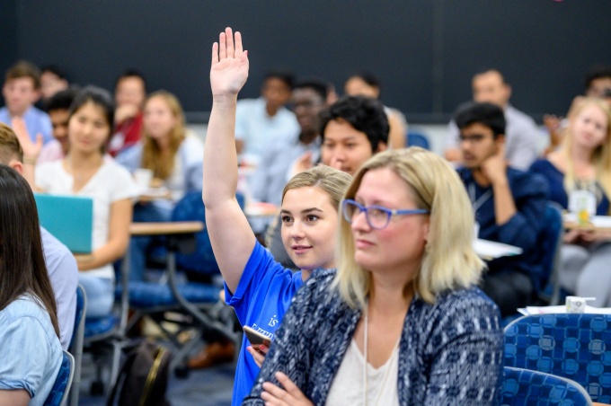 Students group at blackstone event.