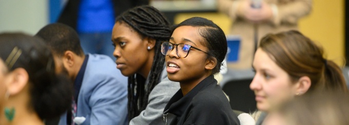 Students attending program.