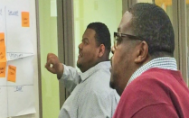 An Alumnus Participates in a Financial Literacy Workshop.