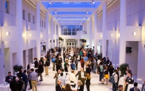 Reception in the Center for the Arts Atrium. 